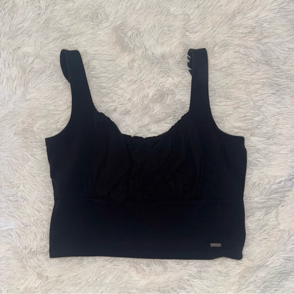 #94 💗Hollister Black Crop Top